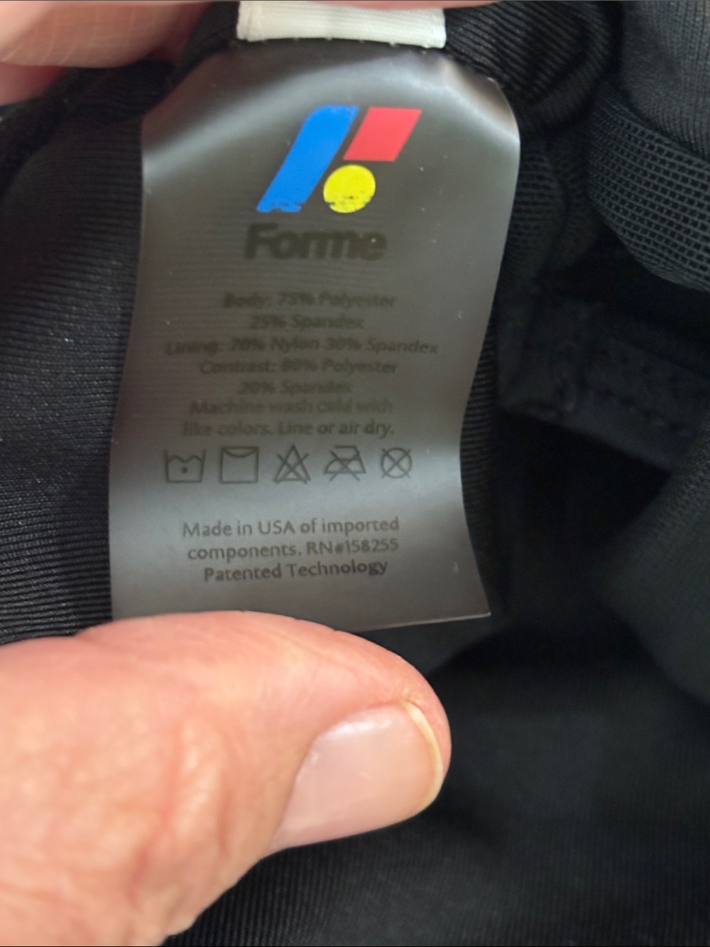 Forme Power Bra Black Sports Bra - Supportive Everyday Active Size Medium - Picture 5 of 5